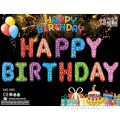 2022 Philippine Hot Sale Party Decoration 16 "Banner de ballons de papier d'aluminium de lettres de joyeux anniversaire